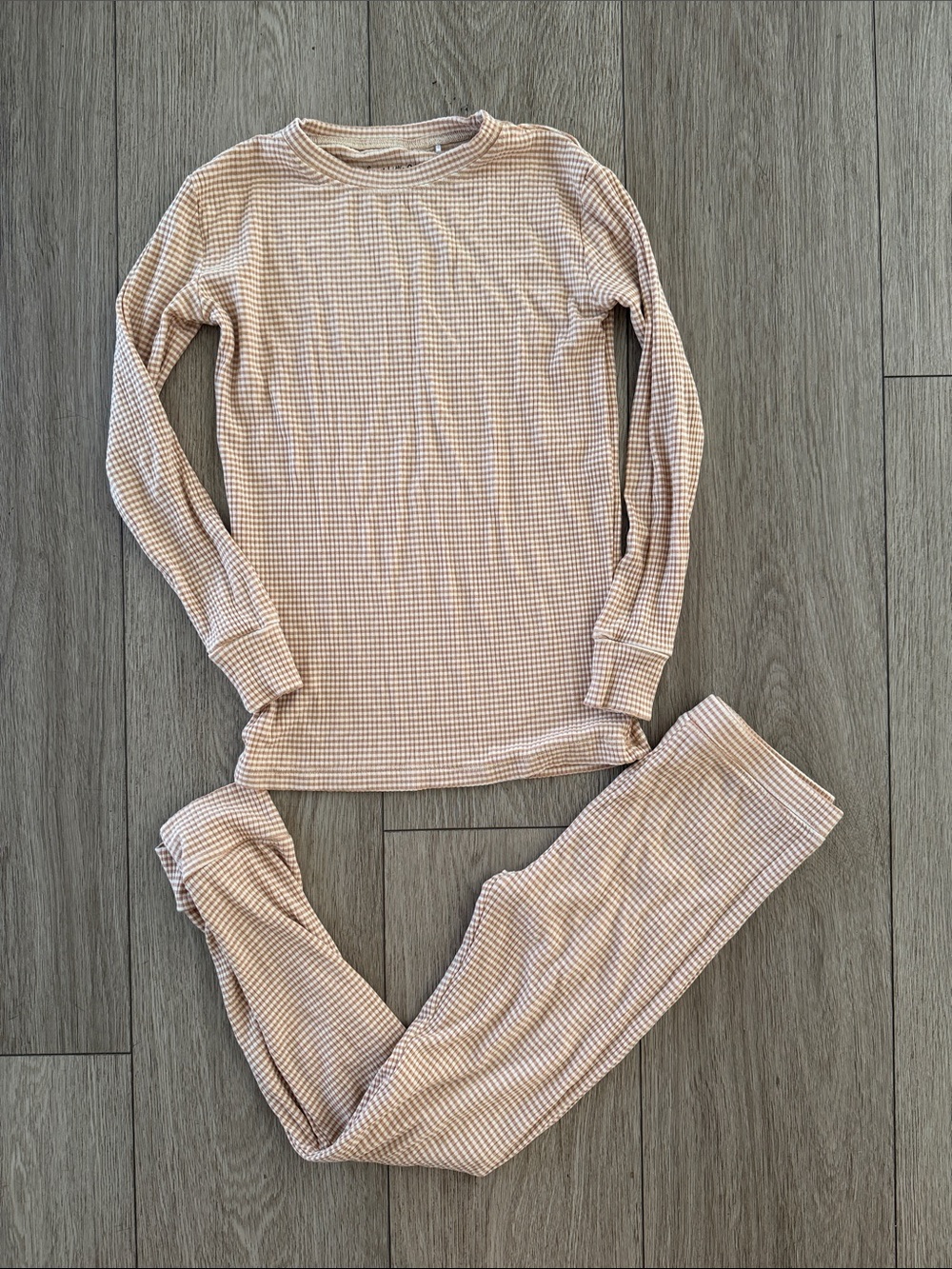 Brave Little Ones bamboo ribbed pajama set size 6-8 years
